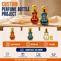Flacon de parfum de voyage vide en verre électroplaqué or en forme de violon de 10 ml, avec applicateur roll-on, personnalisable OEM ODM, vente en gros