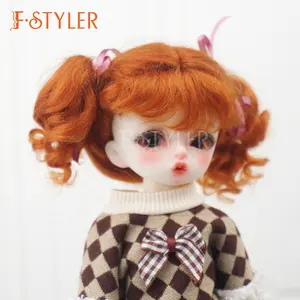 Pelucas de muñeca FSTYLER, trenzado de mohair, venta al por mayor, personalización de fábrica, accesorios para muñecas, pelo para muñeca BJD