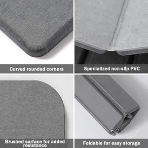 Tapis de bain en pierre moderne pliable, antidérapant, super absorbant, séchage rapide, écologique, tapis de sol de salle de bain, tapis de bain en diatomite - Product Image 3
