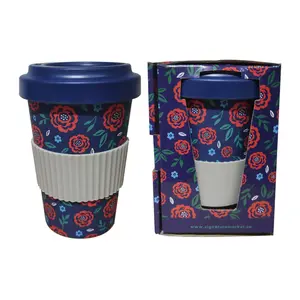 Factory Price Promotional Custom Reusable bamboo fiber coffee mug High quality eco friendly mug