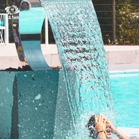 304/316 acier inoxydable piscine rideau d'eau jardinage pour couronne d'eau mur extérieur cascade spa cascades