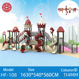 Équipement de terrain de jeu pour enfants, toboggan en plastique, équipement de terrain de jeu extérieur pour enfants de maternelle, sur le thème des animaux - Product Image 1