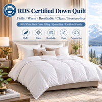 Couette en duvet de canard 90% pour l'hiver, épaisse, chaude, sans pression, douce, silencieuse, taille Queen, qualité hôtel 5 étoiles, directement de l'usine, OEM ODM