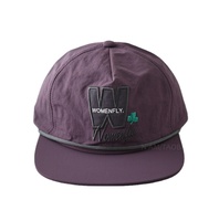 Casquettes de camping noires non structurées avec logo tissé, casquettes de camping en nylon, casquettes de camping personnalisées de haute qualité à 5 panneaux