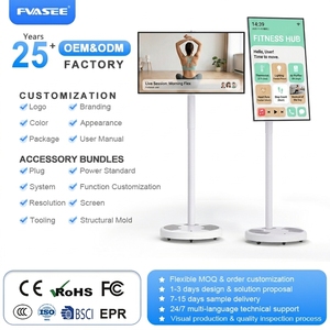 FVASEE 27/32 Inch HDTV Portable Bathroom LED Smart <b>TV</b> 2K/4K Resolution 200Hz Refresh Rate Rotating Touch Screen <b>Android</b> 12 Live - Product Image 1