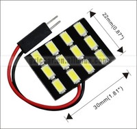 JIACHI Accessoires universels de lecture d'intérieur de voiture Led T10 BA9S W5W C5W 6/9/12/15/18/24SMD Options Plafonniers Lampe dôme