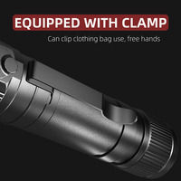 Lampe torche LED portable rechargeable, lumière blanche, batterie 18650, lampe tactique 100-1000LM pour le camping, la course à pied, les activités de plein air S10-1