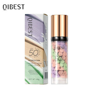 Qibest Corrector en Crema de Tres Colores, Base Facial Aislante, Iluminadora y Corrector Líquido, Prebase Facial - Product Image 1