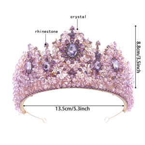 Couronnes de princesse <span class=keywords><strong>pour</strong></span> mariage, diadème de mariée, <span class=keywords><strong>couronne</strong></span> de cristal, diadème de mariée, <span class=keywords><strong>couronne</strong></span> de quinceañera, diadème <span class=keywords><strong>pour</strong></span> femmes, bijoux de cheveux <span class=keywords><strong>pour</strong></span> bal - Product Image 5