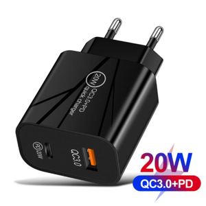 Factory Price <b>Smart</b> Dual Port Quick Charging Adapter 20W PD QC3.0 Type C Fast Charger for Samsung EU US UK <b>Plug</b> - Product Image 6