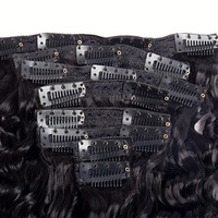 Extensions de cheveux à clips, prix de gros, 8 pièces, 100% cheveux humains vierges brésiliens, extension complète de cheveux à clips en dentelle