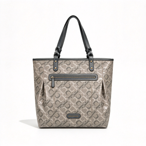 Sac fourre-tout vintage à imprimé géométrique pour femme, avec poignée supérieure tressée et garniture en similicuir, grand sac à bandoulière pour le bureau et les voyages - Product Image 6