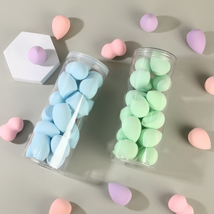 Soft, non-latex beauty sponge, gourd-shaped, can be used wet or dry, for <b>makeup</b>, <b>base</b> <b>makeup</b>, and can be printed with logos. - Product Image 2