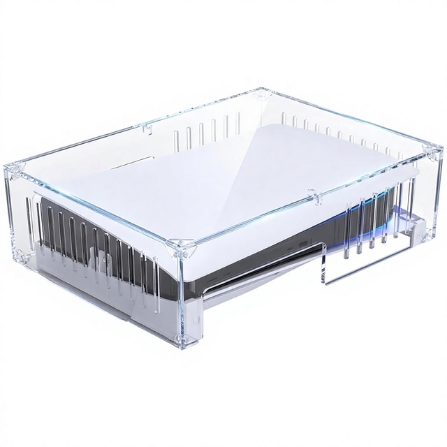 Clear Ventilated Acrylic PS5Console Dust Cover,Heat Dissipation Protective Display Case for Ps5 Gaming Desktop Storage Organizer