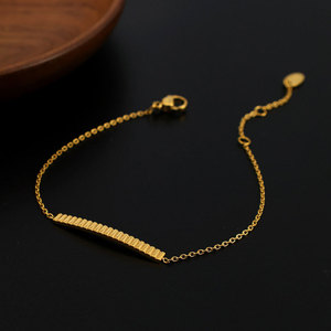 Collar Minimalista Impermeable y Antideslustre con Rayas Minimalistas de Acero Inoxidable 316 Chapado en Oro de 14k y 18k para Mujer - Product Image 2