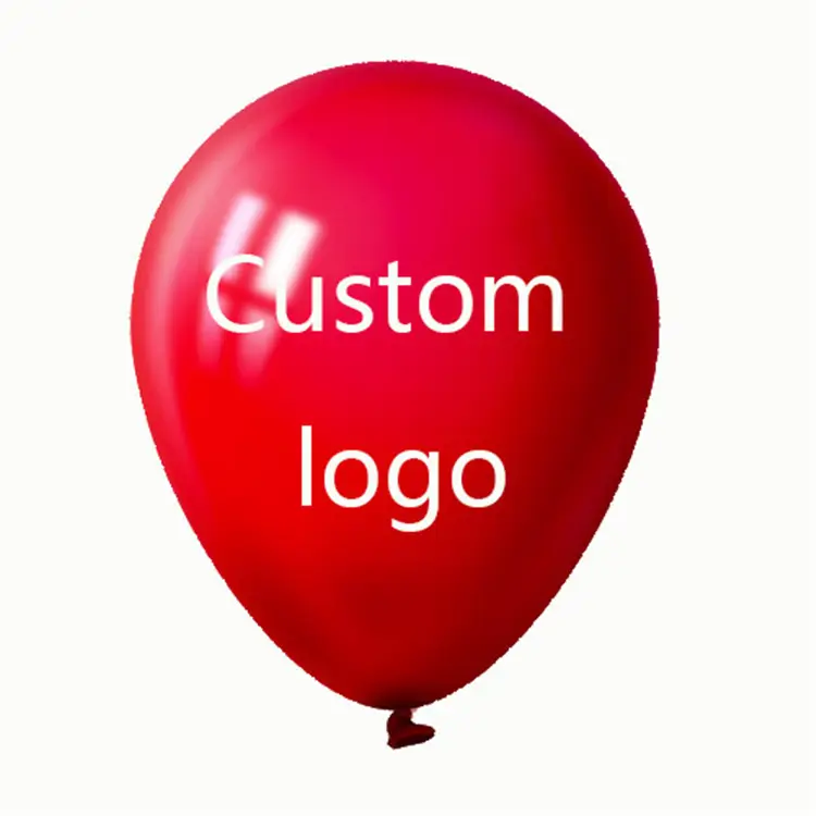 Balon Lateks Helium Bulat Desain 12 Inci Balon Cetak Logo Kode QR Balon Promosi Iklan Kustom