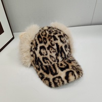Gorra de béisbol de piel de invierno personalizada para mujer, sombrero de papá de lana, gorra de ala curva estilo Polo ligera ajustable Unisex