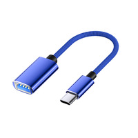 Logotipo personalizado de aleación de aluminio tipo C USB OTG Cable adaptador para teléfono inteligente OTG Flash Drive Tablet