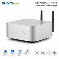 Sharerdp Compact 4K Triple Display Desktop Gaming Mini PC AMD Ryzen 5 7430H Aluminum Chassis Thunderbolt 4 2.5G Ethernet WiFi 6E
