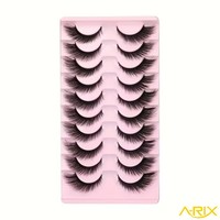 A-RIX 8D Glamour Cat Eye Lashes 16mm Aspecto Natural Hechas a Mano Pestañas Aladas Voluminosas 10 Pares Paquete Económico Venta al por Mayor Marca Privada
