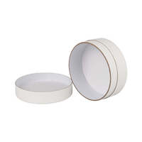 Produits promotionnels, petite boîte en carton ronde, tube cylindrique blanc avec couvercle et base pour l'emballage de cosmétiques