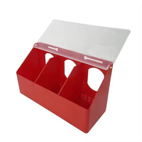 Offre Spéciale gros automatique poulet en plastique Pigeon mangeoires 3 trous mangeoire à oiseaux boîte bol d'eau potable