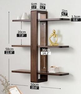 Hot Sale Holz schwimmende Regale Wand montage Pflanzen regal für Schlafzimmer & Wohnzimmer Weit verbreitet für Wohnkultur - Product Image 2