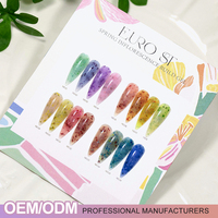 CaiXuan Euro ST Gel de construction floral printanier avec fleurs séchées naturelles et paillettes, Gel dur UV pour extension et sculpture d'ongles