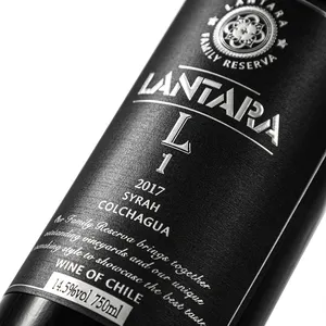 Stampa personalizzata etichetta per vino in carta testurizzata Premium goffrata con lamina d'oro Spot Uv personalizza etichette per bottiglie di vino