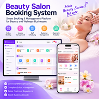 Sistema de Gestión de Citas para Salón de Belleza, Peluquería y Arte de Uñas, Admite Personalización de Marca, APP + Backend Web