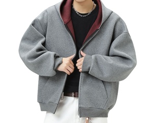 <span class=keywords><strong>Felpa</strong></span> <span class=keywords><strong>con</strong></span> <span class=keywords><strong>Cappuccio</strong></span> da Uomo Resistente <span class=keywords><strong>con</strong></span> Fodera Interna Coordinata, Stile Autunnale, Giacca Sportiva <span class=keywords><strong>con</strong></span> Silhouette Corta e Ampia - Product Image 1