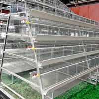 Meilleur prix pour l'élevage de volailles, cage à poules pondeuses galvanisée de type 4, cage à poules pondeuses, mangeoire à poules, batterie d'élevage de volailles