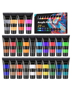 Juego de tubos de 22ml, juego de pintura acrílica, 48 colores, pintura acrílica no tóxica para niños, pinturas acrílicas de Ámsterdam - Product Image 1