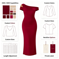 Robe de demoiselle d'honneur bordeaux, style robe de bal, grande taille, longueur genou, multi-positions