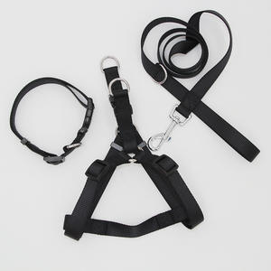 Hunde geschirr und Leinen Set mit Halsband Schritt in verstellbarem No Pull Safe Doggy Harness Weiches Nylon H-förmiges Ganzkörper geschirr - Product Image 5