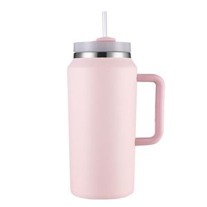 Outdoor Sports Camping 64Oz Eco-Friendly Stainless Steel Insulated Travel Car Large Capacity Water <b>Bottle</b> Flask Handle Straw - Product Image 2