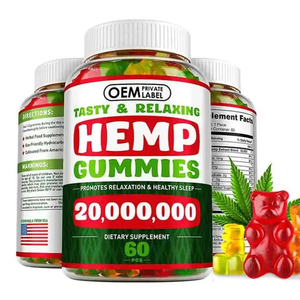 Oem Tùy Chỉnh 100% Tinh Khiết Thấp Đường Thuần Chay Thảo Dược Bổ Sung Ngủ Gummies Hình Dạng Khác Nhau Đầy Màu Sắc Cây Gai Dầu Gummy 60 Gummies - Product Image 1
