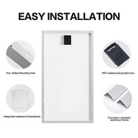 Meilleur prix, module solaire photovoltaïque monocristallin PERC en silicium de petite taille 50 Watt 100 Watt pour éclairage solaire extérieur, panneaux de signalisation routière