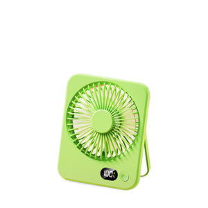 Ventilador de escritorio portátil, recargable por USB, pantalla digital de 5 velocidades, diseño compacto y ligero para uso en interiores y exteriores - Product Image 3