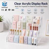 MineSign Présentoir Organisateur Léger en Acrylique Transparent à 3 Niveaux pour Vernis à Ongles, Huiles Essentielles et Maquillage