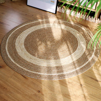 Tapis de sol en paille tressée, style classique, écologique, luxe léger, pour magasin de vêtements et salon