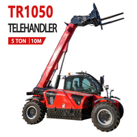Sollevatore Telescopico Diesel 4WD TOBETER TR1050, Capacità 5 Tonnellate, Altezza di Sollevamento 9,6m, Carrello Elevatore Fuoristrada per Fattoria