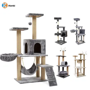 Wholesale Pet Toy Plush Animal Wholesale Luxury Large Cat Tree Tower Houses Cratcher Climbing Pet Cat Tree