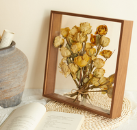 Marco de Acrílico Profundo con Diseño Floral 3D en Madera, Impresión UV, Ecológico, Duradero, Autoportante, Moderno, Regalo para el Día de la Madre