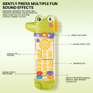 Juguete Sensorial Musical para Bebés EPT, Mordedor Musical con Luz para Niños Pequeños, Juguetes Educativos Tempranos, Juguete con Sonido de Clic y Conteo, Control Remoto de TV para Bebés - Product Image 6
