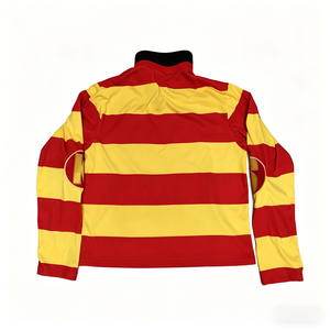 Polo de Rugby Personalizado con Apliques Bordados, Manga Larga, Corte Cuadrado, Tejido de Punto, a Rayas, para Hombre - Product Image 2