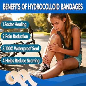 YOJO Apósito Hidrocoloide Flexible, Impermeable, Autoadhesivo, Ultra Absorbente, Esterilizado con EO, Certificado CE, para Heridas, de Tamaño y Forma Personalizables - Product Image 5