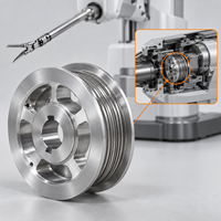 Poulie de transmission à câble en aluminium 7075 CNC 5 axes sur mesure pour instruments de robot chirurgical
