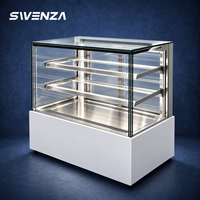 Vitrine Réfrigérée Commerciale de Comptoir pour Gâteaux, Pâtisseries et Desserts, avec Faible Contenu de Verre, Idéale pour Cafés et Boulangeries