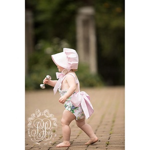 Boutique Trẻ Sơ Sinh Toddler Quần Áo Cô Gái Trẻ Em Mùa Hè Ruffle Bong Bóng Phục Sinh Mùa Hè Cô Gái Trở Lại Bow Sunsuits - Product Image 3
